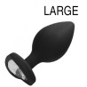Ouch! Plug Bijou Anal silicone Heart Noir 8 x 4 cm